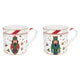 NUTCRACKER TWIST Set 2 căni, porțelan, 300ml