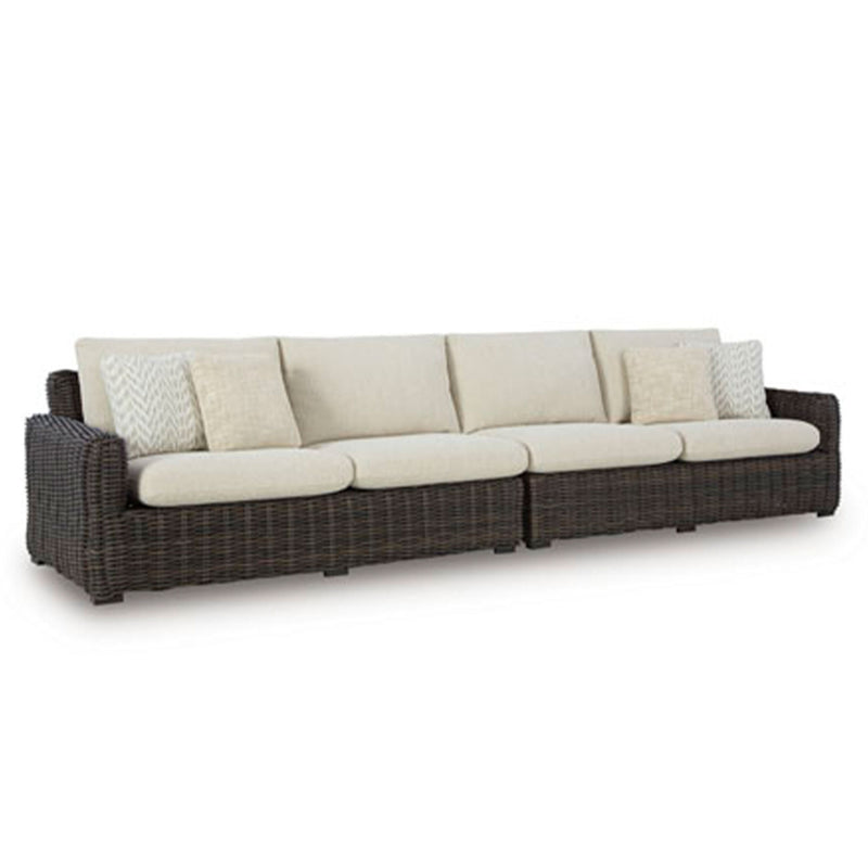 KIMORA Set mobilier terasă/grădină, colțar 4 piese, fotoliu și 2 măsuțe