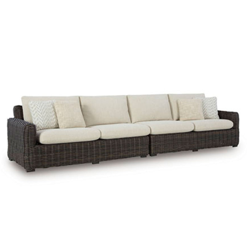 KIMORA Set mobilier terasă/grădină, colțar 4 piese, fotoliu și 2 măsuțe