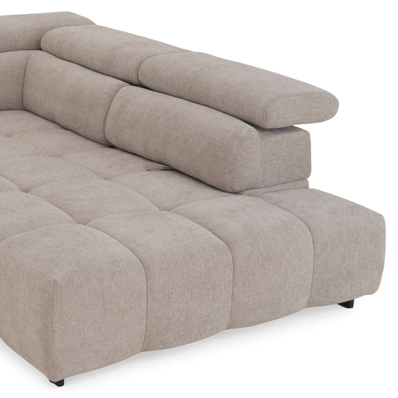 FILLIPAColțar extensibil, șezlong stânga/dreapta, stofă