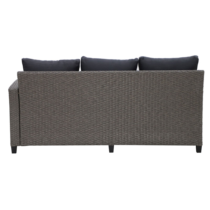 BAXTER Set mobilier terasă/gădină, colțar, masă, 2 taburete