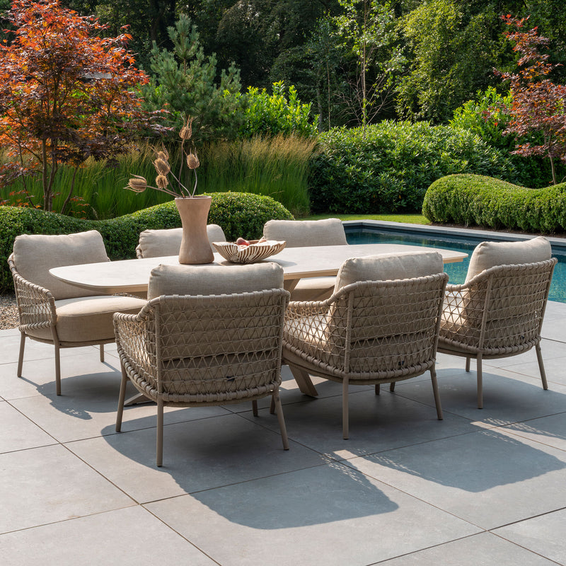 NEVADA/SARDINIA Set mobilier terasă/grădină, 6 fotolii și masă