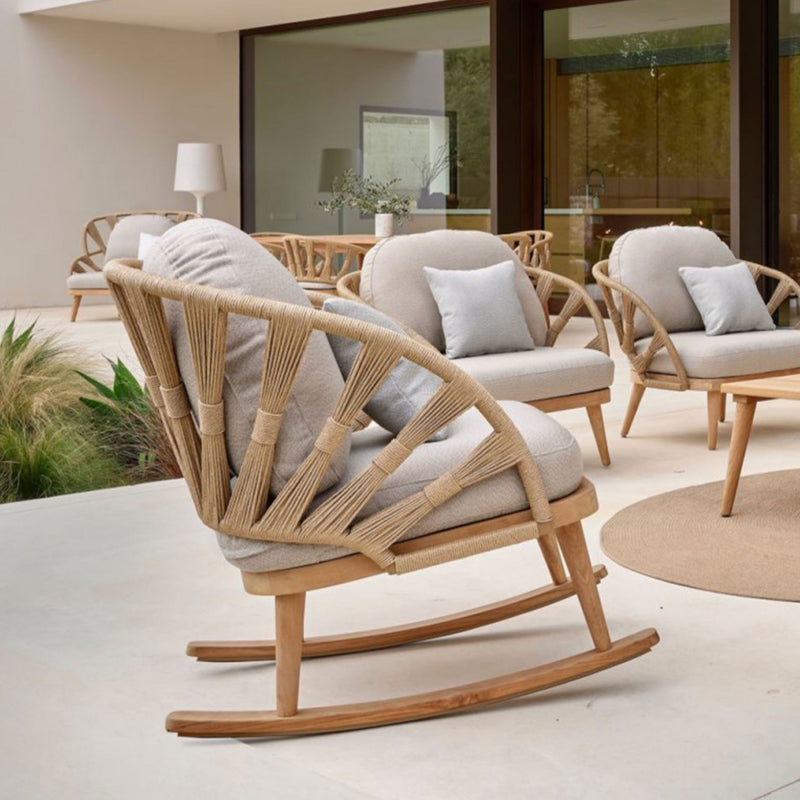 KRABI Set mobilier terasă/grădină, 2 fotolii, 1 balansoar, canapea 2 locuri, canapea 3 locuri și 2 măsuțe