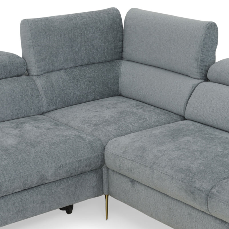 LAUREN Colțar extensibil, șezlong stânga/dreapta, mecanism tetiere, stofă