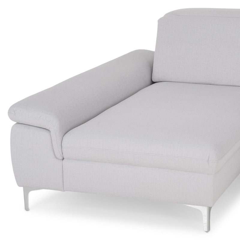SOUND Colțar șezlong stânga/dreapta, 1 recliner electric și mecanism tetiere, stofă