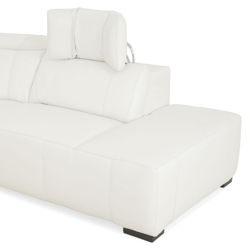 CINECITTA Colțar șezlong stânga/dreapta, 2 reclinere electrice, mecanism tetieră, USB, sistem sunet, piele