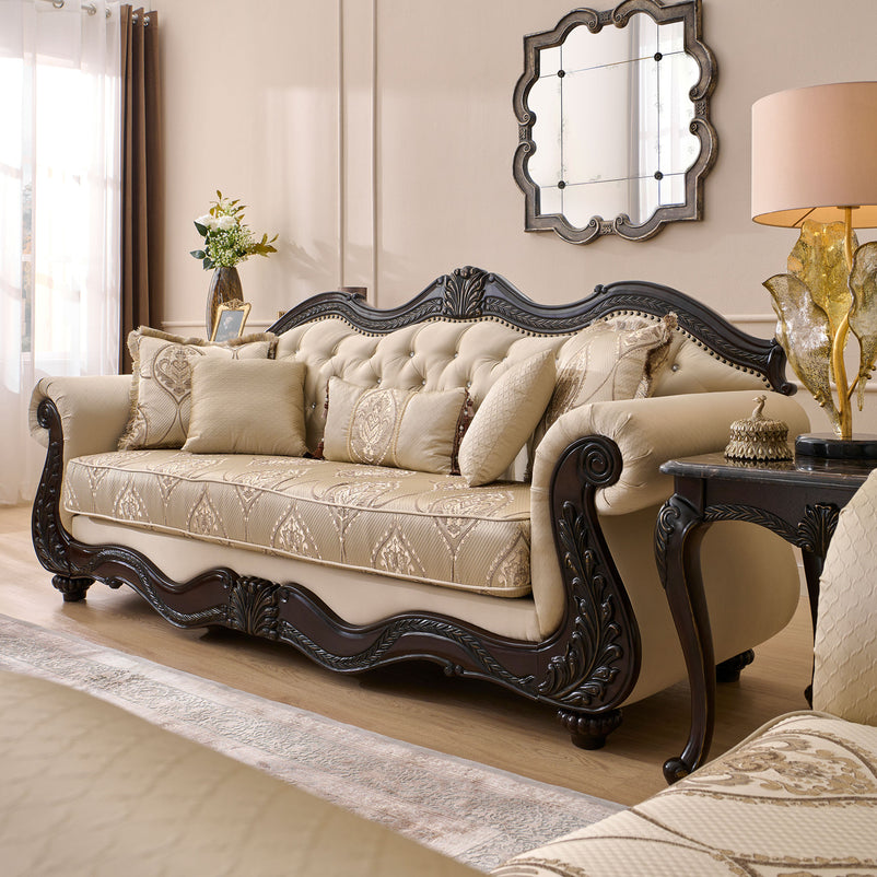 WINDSOR Canapea 3 locuri, 5 perne decorative incluse, stofă