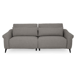 CARVER Canapea 3 locuri, 2 reclinere electrice și mecanism tetiere, stofă