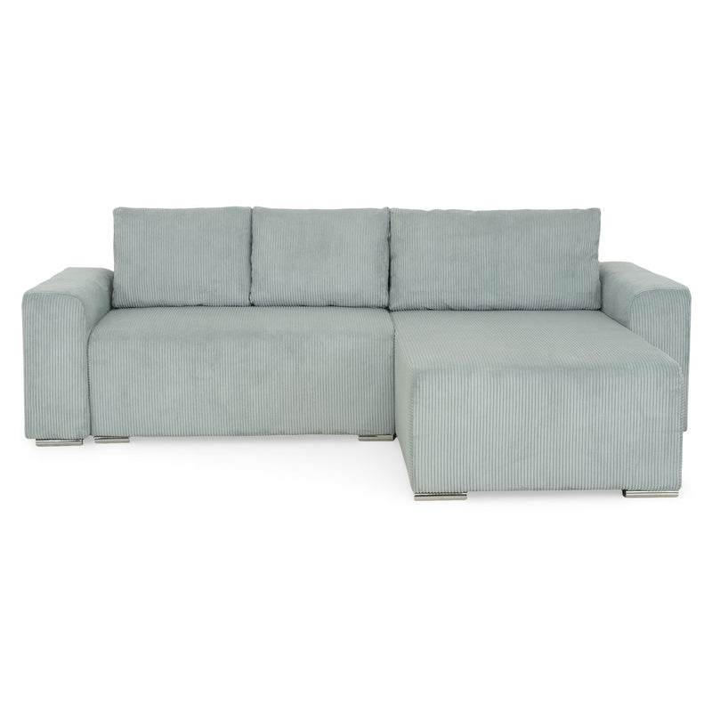 ONDINE Colțar extensibil, șezlong interschimbabil, ladă depozitare, stofă