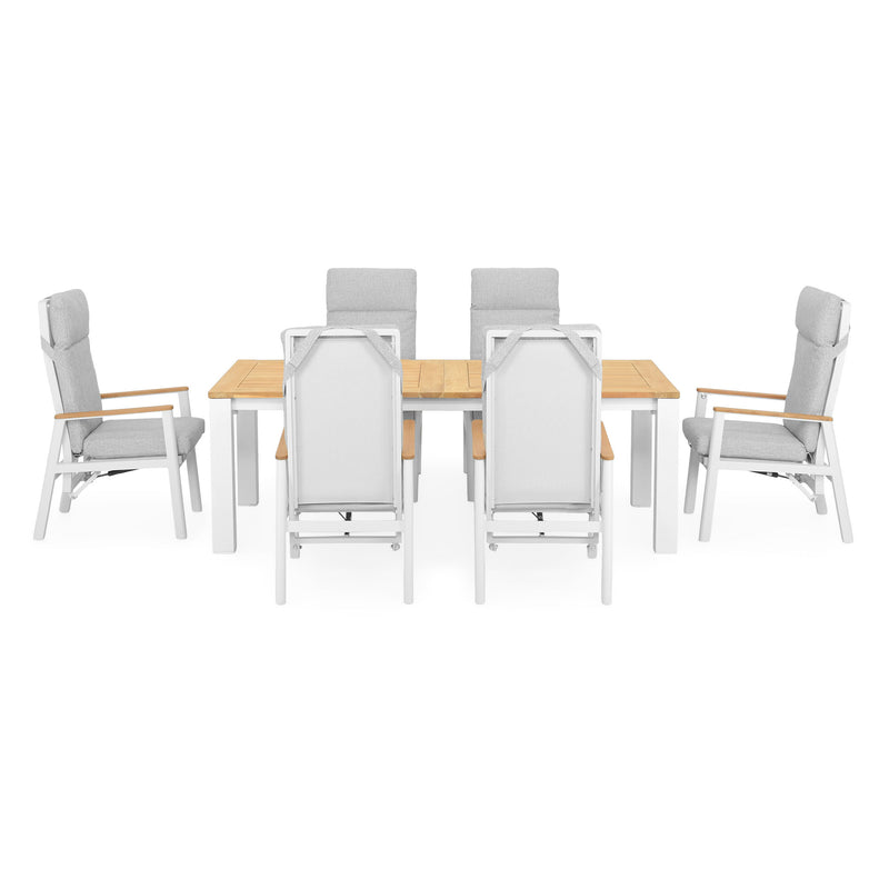 CLAY/VALDIVIA Set mobilier terasă/grădină, 6 scaune și masă