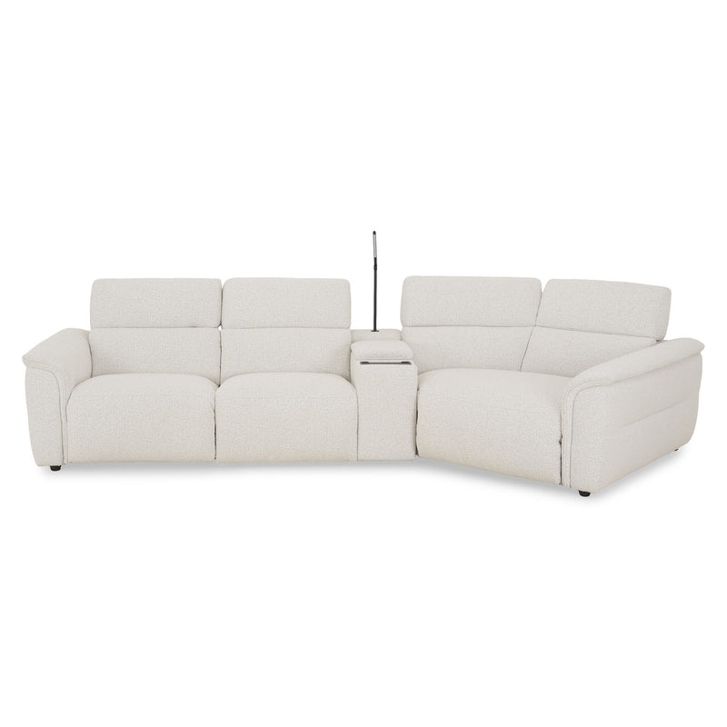 ADDISON Colțar, 2 reclinerele electrice, lampă, încărcare USB, stofă