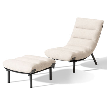 ZIBO Set mobilier terasă/grădină, fotoliu și taburet