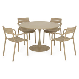 PLEZURO/CRUSOE Set mobilier terasă/grădină, 4 scaune și masă