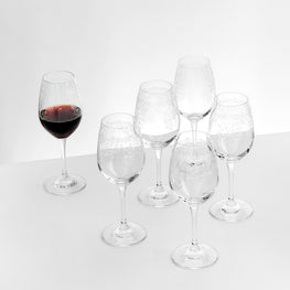 OSCAR Set 6 pahare vin roșu, 380ml