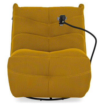 OPTIMUS Fotoliu rotativ cu recliner electric, USB, suport telefon, stofă de la Mobexpert