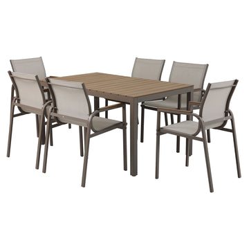 PARMA Set mobilier terasă/grădină, 6 scaune și masă de la Mobexpert