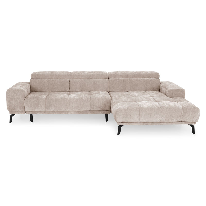 MALTA Colțar extensibil șezut culisant cu șezlong stânga/dreapta, mecanism tetiere, stofă