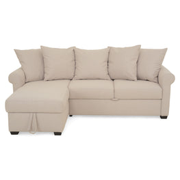 EVELYN Colțar extensibil cu șezlong stânga/dreapta, stofă