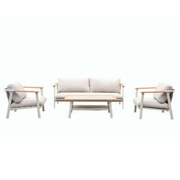 SALLY Set mobilier terasă/grădină, 2 fotolii, canapea și masă