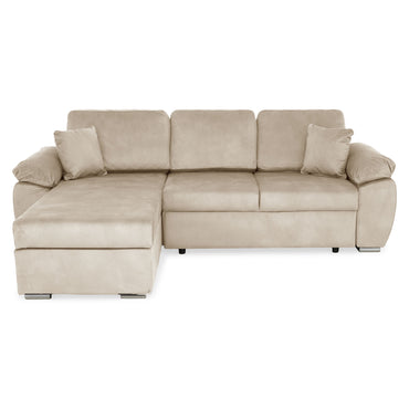 DRAGO Colțar extensibil, șezlong interschimbabil cu ladă depozitare, stofă