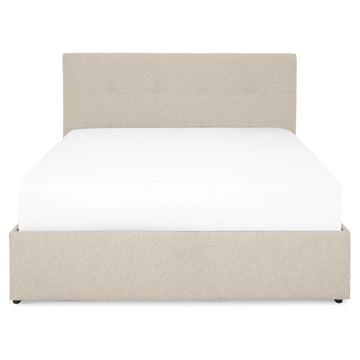 ATREA Pat tapițat, somieră și ladă depozitare incluse