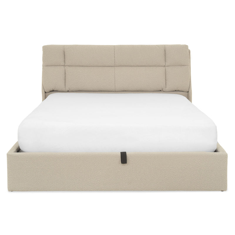 FULTON Pat tapițat, somieră rabatabilă și ladă depozitare incluse