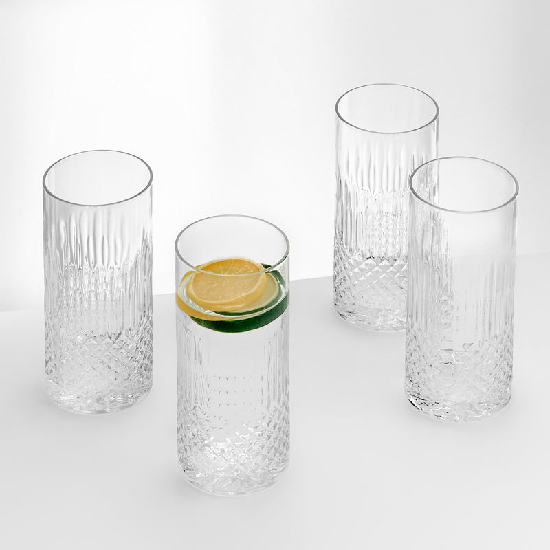 DIAMANTE Set 4 pahare diverse băuturi, 480ml