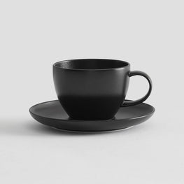 SAND Ceașcă și farfurioară, porțelan, 250ml