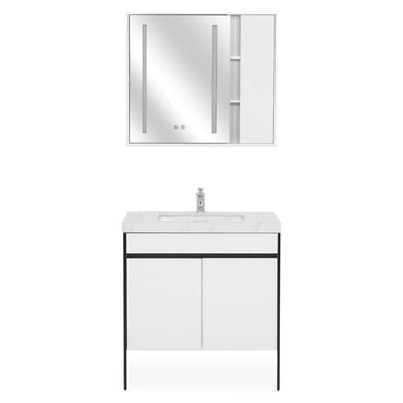 ARTICA Set mobilier baie, mască lavoar, lavoar și dulap baie suspendat