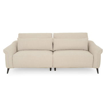 CARVER Canapea 3 locuri, 2 reclinere electrice și mecanism tetiere, stofă