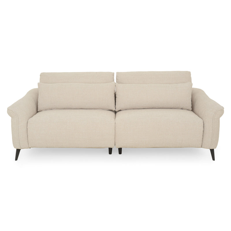 CARVER Canapea 3 locuri, 2 reclinere electrice și mecanism tetiere, stofă