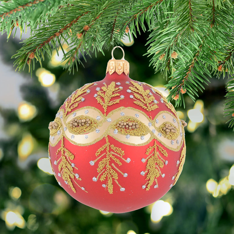 NATAL Glob, sticlă, D.8cm