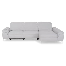 SOUND Colțar șezlong stânga/dreapta, 1 recliner electric și mecanism tetiere, stofă