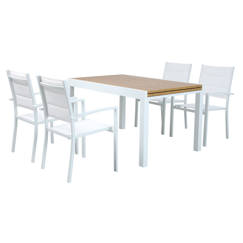 DRESDEN Set mobilier terasă/grădină, 4 scaune și masă Dresden