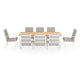 CLAY/TUSCANY Set mobilier terasă/grădină, 8 scaune și masă extensibilă