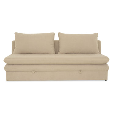 ERLEND Canapea extensibilă, 3 locuri, ladă depozitare, stofă