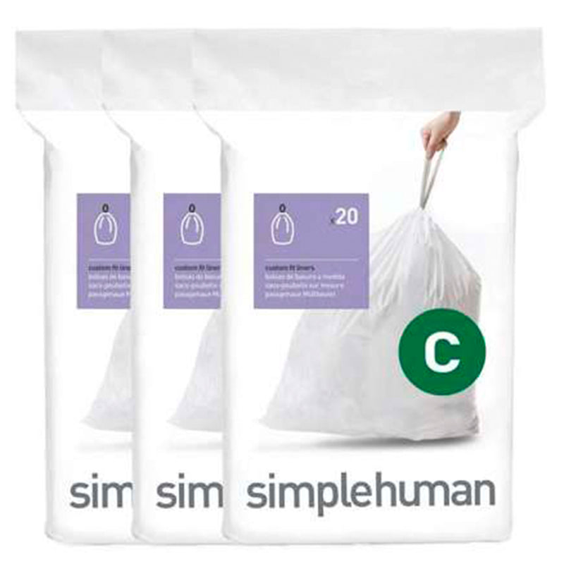SIMPLEHUMAN Set 60 saci gunoi, 10-12L