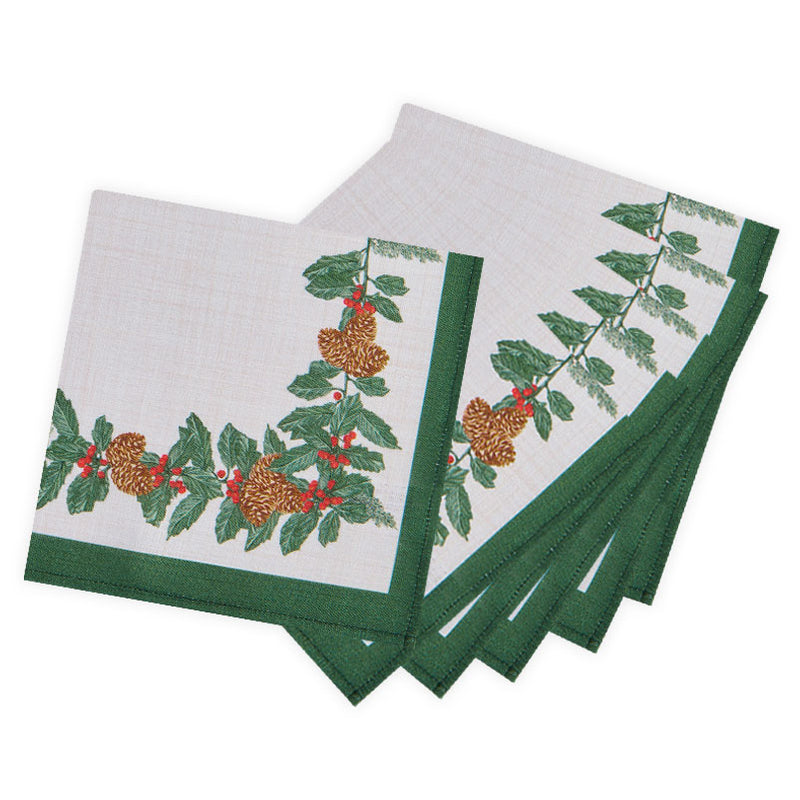 FIR CONES Set 6 șervețele masă