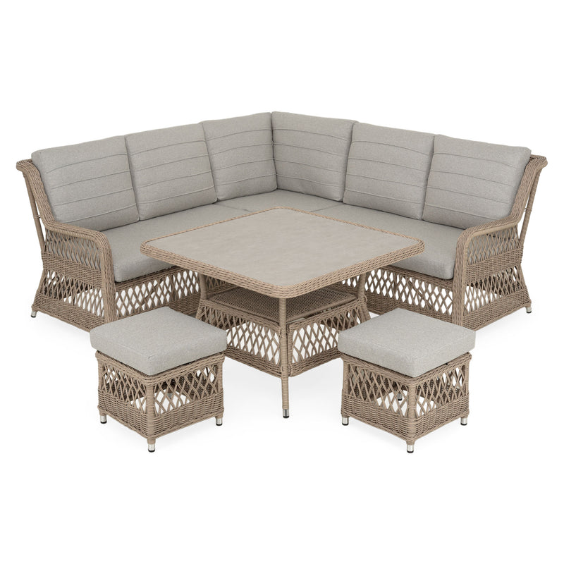 COSETTE Set mobilier terasă/gădină, colțar, masă, 2 taburete