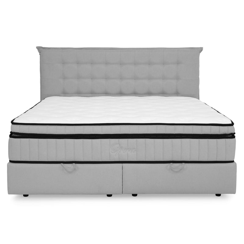 OPERA Pat tapițat, 180x200cm, somieră rabatabilă, ladă și saltea incluse