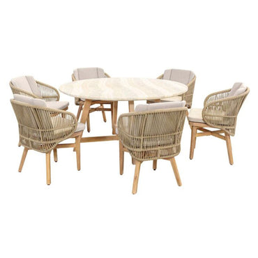 MALI Set mobilier terasă/grădină, 6 scaune și masă