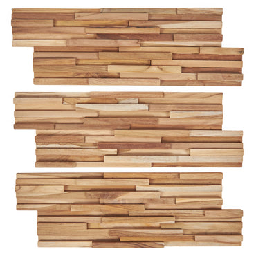 WOOD DECOR Set 10 panouri perete Natural Ripple