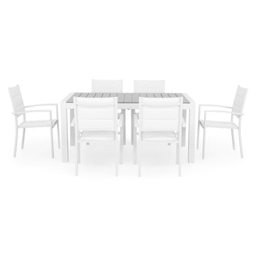 ENCORE/DRESDEN Set mobilier terasă/grădină, 6 scaune și masă extensibilă