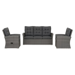 MARACAY Set mobilier terasă/grădină, 2 fotolii și canapea