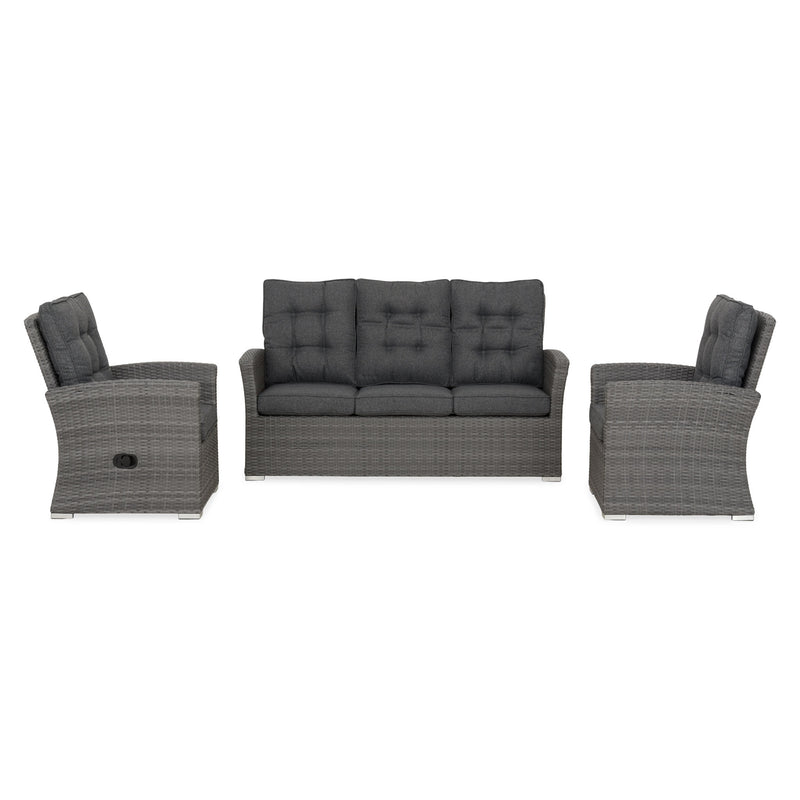 MARACAY Set mobilier terasă/grădină, 2 fotolii și canapea