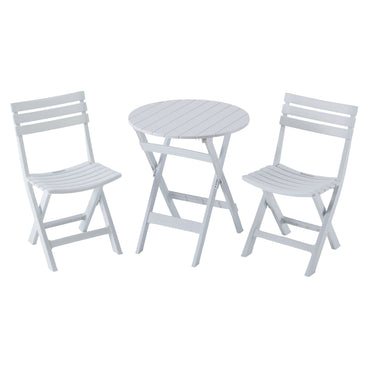 ICARDI Set mobilier terasă/grădină, 2 scaune și masă pliabile