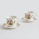 WONDERLAND Set 2 cești și farfurioare, porțelan, 250ml