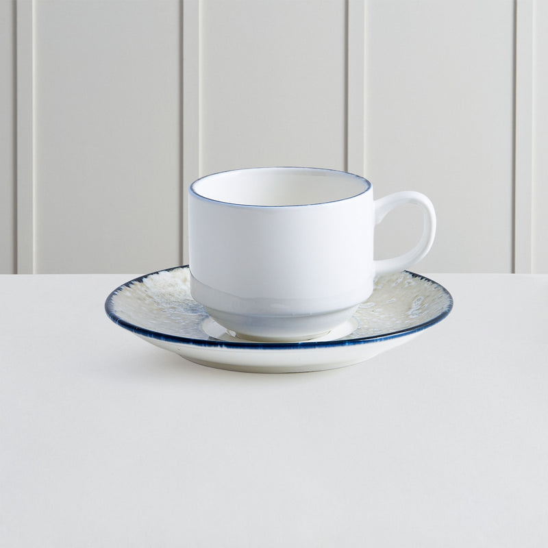 ALASKA Set ceșcuță și farfurioară, porțelan, 210ml