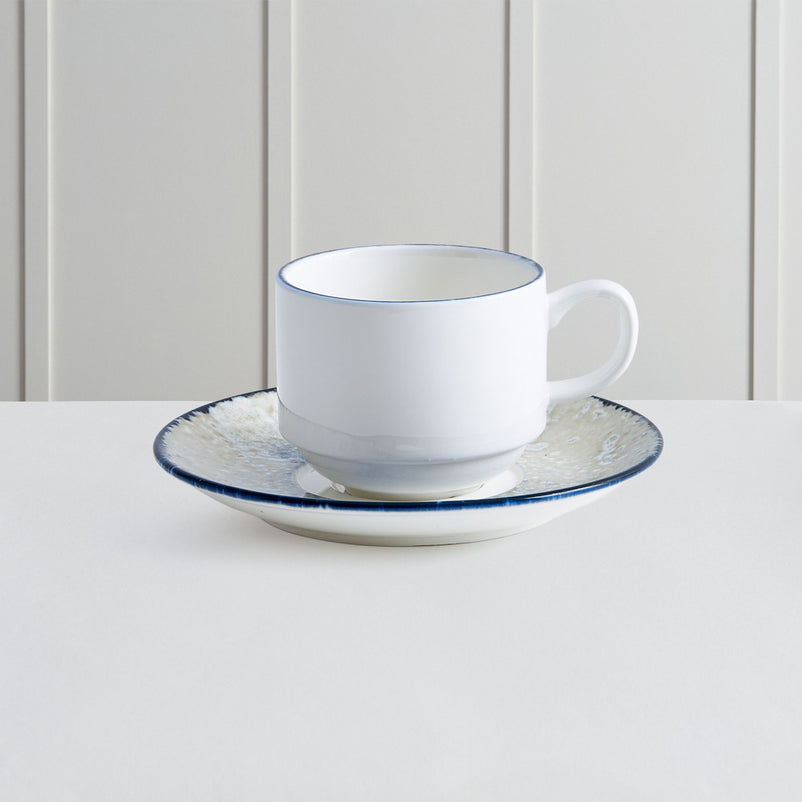 ALASKA Set ceșcuță și farfurioară, porțelan, 210ml