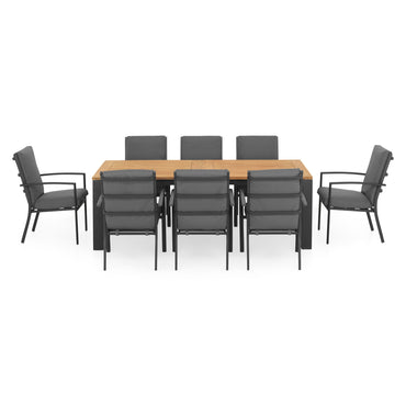 CLAY/TUSCANY Set mobilier terasă/grădină, 8 scaune și masă extensibilă